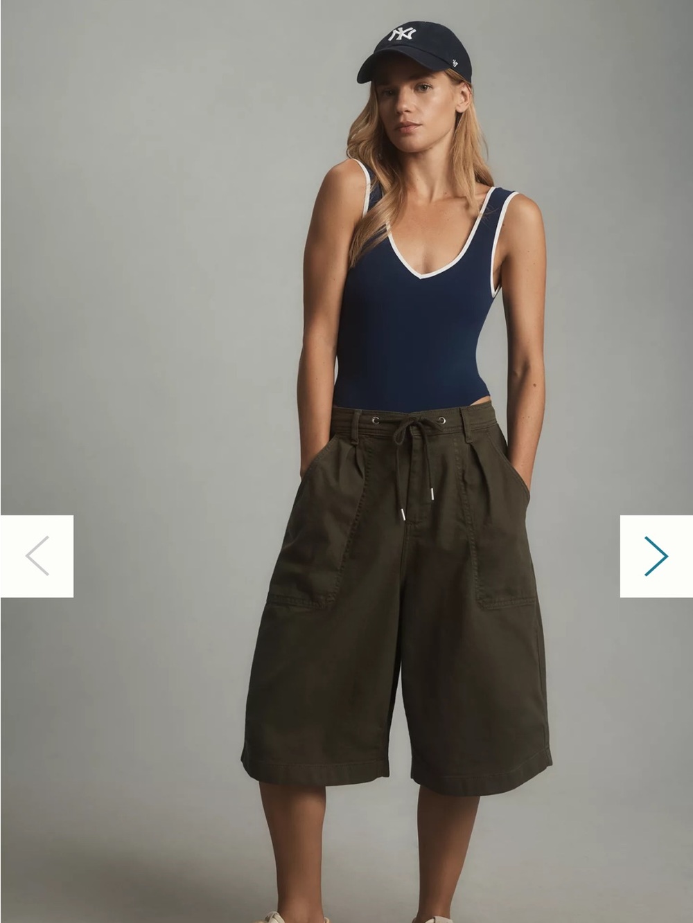 Anthropologie Long Baggy Camo Shorts